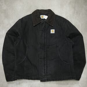 Vintage Carhartt JQ185 Faded Black Arctic Jacket Size Large